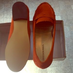 Obsession rules Maarten orange cow suede shoes
